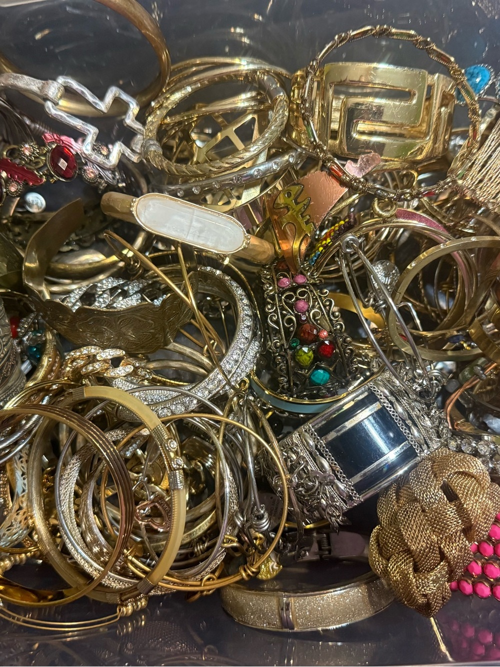 Craft wearable Bracelet lot Cuffs Clampers Bangles Vtg to Now